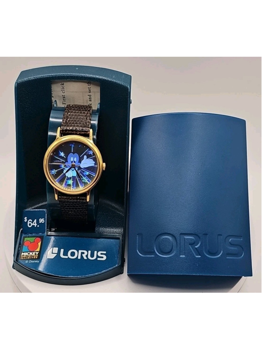 VTG 90's Lorus Mickey Mouse Holographic Unisex Watch | In Box New Battery Tested